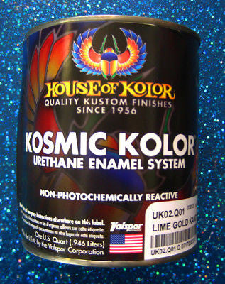 House of Kolor UK02 Kandy Lime Gold Kosmic Kolor  1 Quart - Kustom Paint Supply