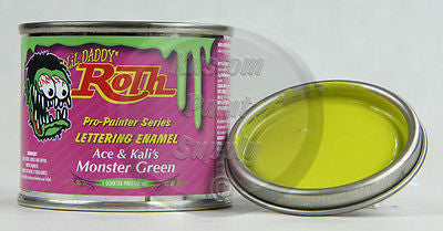 1/4 Pint - Lil' Daddy Roth Pinstriping Enamel - Ace & Kali's Monster Green - Kustom Paint Supply