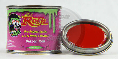 1/4 Pint - Lil' Daddy Roth Pinstriping Enamel - Blazen Red - Kustom Paint Supply