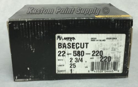 Mirka Basecut Long Board 220 Grit 2 3/4 " x 25 YRD  Sand Paper Abrasive - Kustom Paint Supply