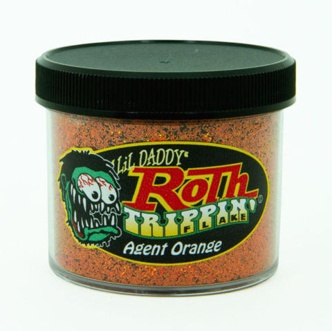 Lil' Daddy Roth Metal Flake Trippin' Series  Agent Orange 2oz - Kustom Paint Supply