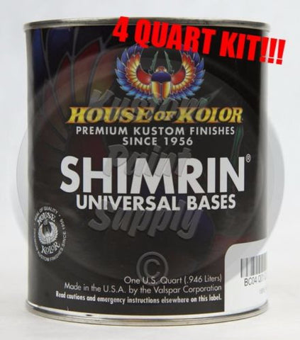 House of Kolor KBC05 Kandy Cobalt Blue Shimrin Basecoat 4 QUART PACK - Kustom Paint Supply