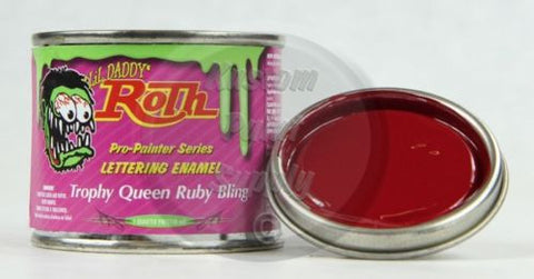 1/4 Pint - Lil' Daddy Roth Pinstriping Enamel - Trophy Queen Ruby Bling - Kustom Paint Supply
