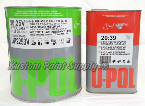 UPOL Primer Filler (4:1) Gray Gallon Kit UP2253V - Kustom Paint Supply
