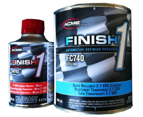 1 Quart KIT Finish 1 Clear Coat  Finish1 FC740 and FH742 - Kustom Paint Supply