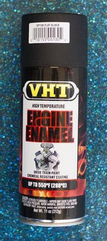 VHT SP130 Engine Enamel Flat Black High Temp 11 oz - Kustom Paint Supply