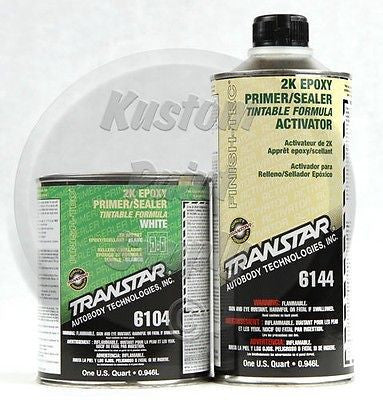 TRANSTAR 6104 6144 2k Epoxy White Primer Sealer 1 Qt Kit - Kustom Paint Supply