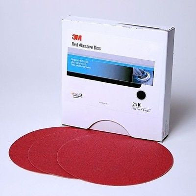 3M 01101 Stikit 40 Grit Red Abrasive Disc 8 Inch - Kustom Paint Supply
