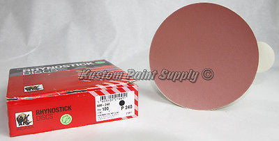 INDASA 240 Grit 6'' Sticky Back DA Sandpaper Rhynostick 600-240 (100 Sheets/Box) - Kustom Paint Supply