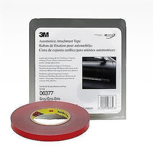 3M 06377 Automotive Attachment Tape 1/2" x 20yds Gray - 1 Roll - Kustom Paint Supply