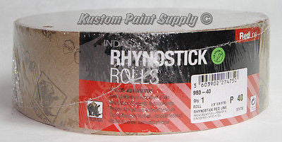 INDASA 40 Grit Sticky Back Long Board Sandpaper Rhynostick 960-40 (1 Roll) - Kustom Paint Supply