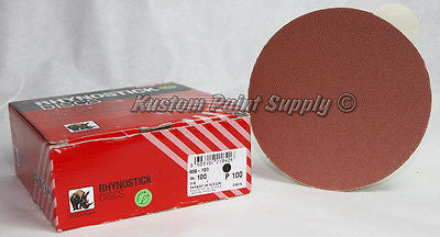 INDASA 100 Grit 6'' Sticky Back DA Sandpaper Rhynostick 600-100 (100 Sheets/Box) - Kustom Paint Supply