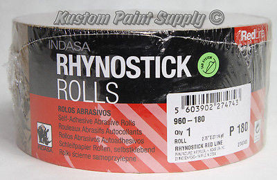 INDASA 180 Grit Sticky Back Long Board Sandpaper Rhynostick 960-180 (1 Roll) - Kustom Paint Supply