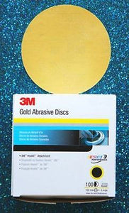 3M 00972 P500 Hookit 6" Gold Film 216U - 1 Box (100 sheets) - Kustom Paint Supply