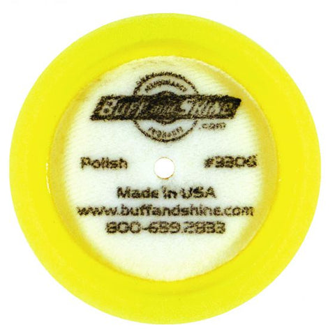 Buff and Shine 330G 3" X 1" Yellow Foam Polish Pad 1 Pack 2 Each