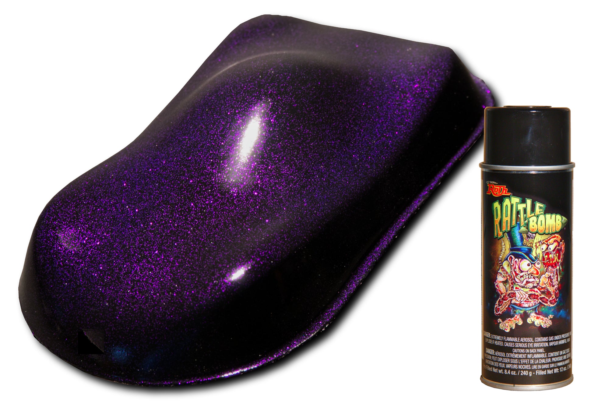 Lil' Daddy Roth Rattle Bomb Flake - Beatnik Purple - 12oz Aerosol