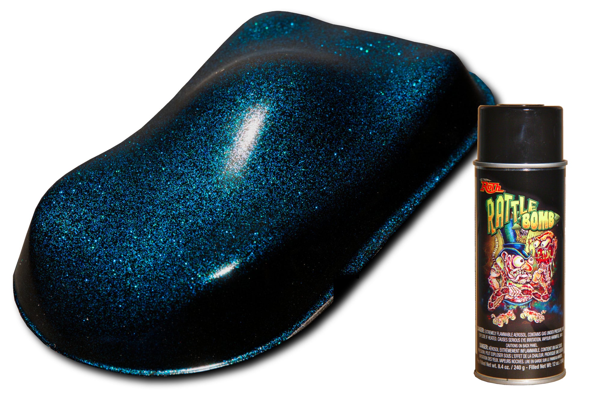 Lil' Daddy Roth Rattle Bomb Flake - Blue Balls - 12oz Aerosol