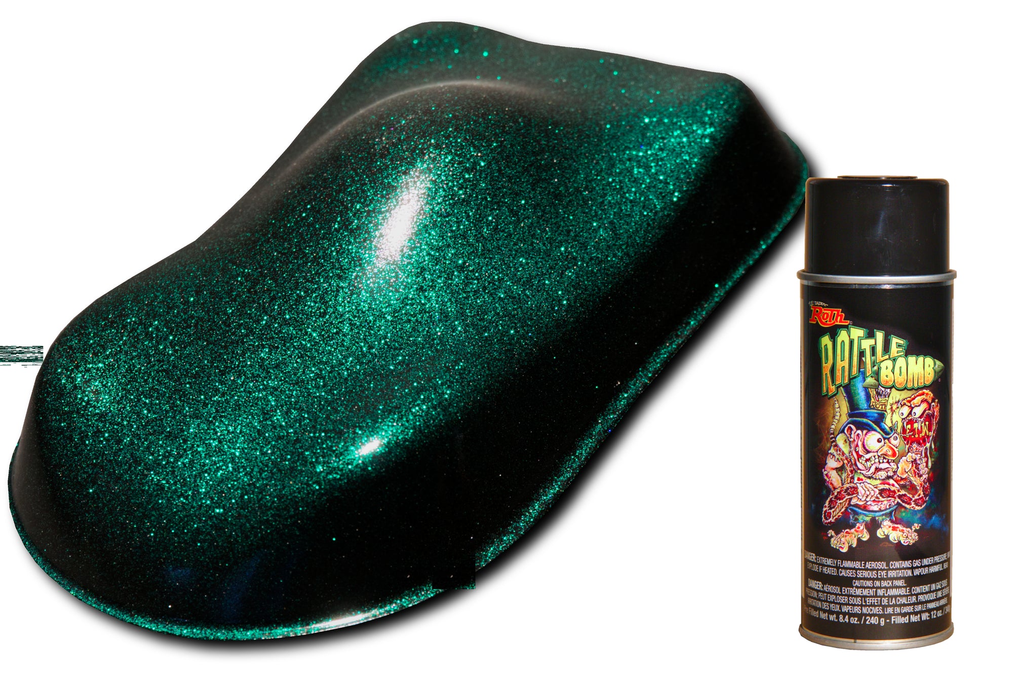 Lil' Daddy Roth Rattle Bomb Flake - Gang Green - 12oz Aerosol