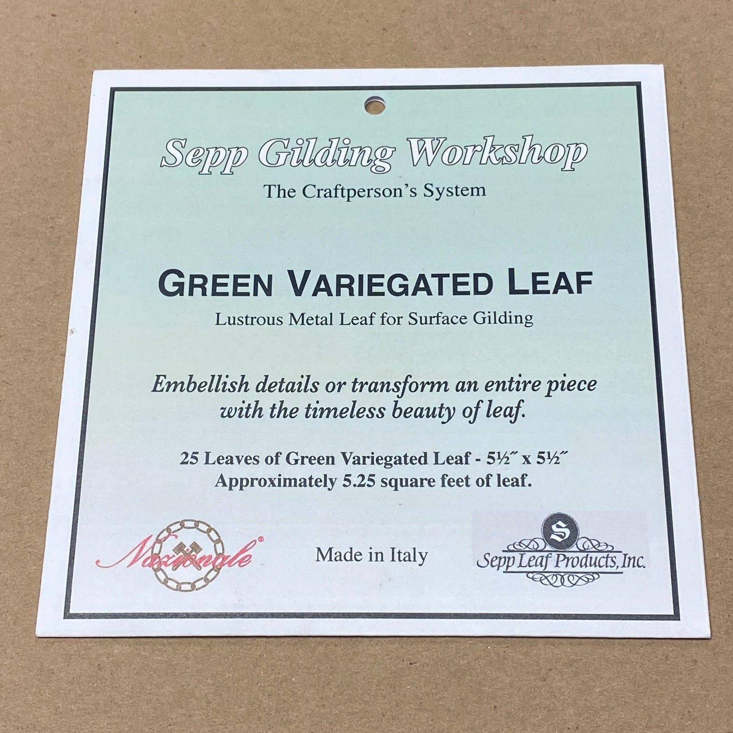 SEPP GILDING N2185 GREEN VARIEGATED LEAF