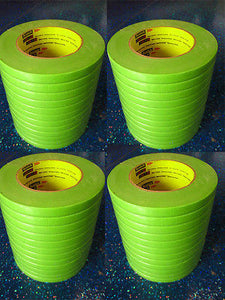 3M 26332 1/2'' Scotch  Performance Masking Tape 233+ - Green  1 Case/48 Rolls - Kustom Paint Supply