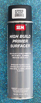 SEM 42003 HIGH BUILD PRIMER SURFACER - BLACK AEROSOL - Kustom Paint Supply
