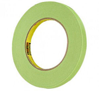 3M 26332 1/2'' Scotch  Performance Masking Tape 233+ - Green  1 Case/48 Rolls - Kustom Paint Supply
