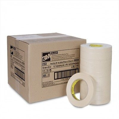 3M 06334  3/4'' Scotch Automotive Refinish Masking Tape 233  1 Case/48 Rolls - Kustom Paint Supply