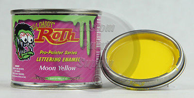 1/4 Pint - Lil Daddy Roth Pinstriping Enamel - Moon Yellow - Kustom Paint Supply