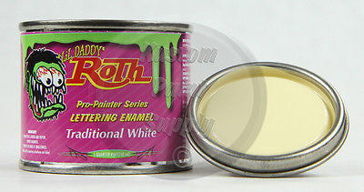 1/4 Pint - Lil' Daddy Roth Pinstriping Enamel - Traditional White - Kustom Paint Supply