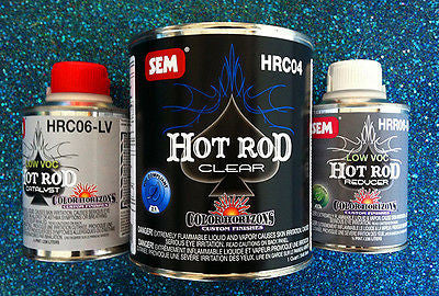 SEM HRC40 Hot Rod FLAT CLEAR Kit  - MATTE Paint HRC 40 Satin - Kustom Paint Supply