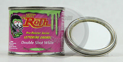 1/4 Pint - Lil' Daddy Roth Pinstriping Enamel - Double Shot White - Kustom Paint Supply