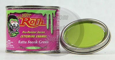 1/4 Pint - Lil' Daddy Roth Pinstriping Enamel - Ratta Feenk Green - Kustom Paint Supply