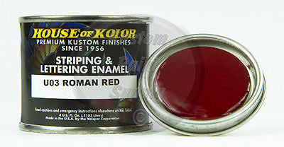 House of Kolor U03 Roman Red Striping & Lettering Enamel 4oz - Kustom Paint Supply