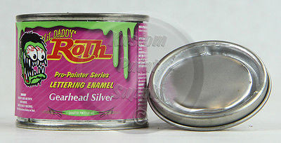 1/4 Pint - Lil' Daddy Roth Pinstriping Enamel - Gearhead Silver - Kustom Paint Supply
