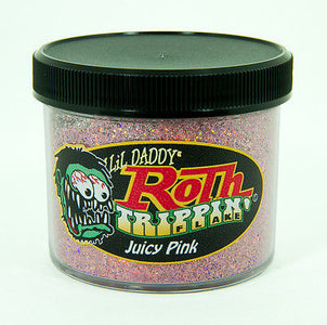 2oz - Lil' Daddy Roth Metal Flake Trippin' Series - Juicy Pink - Kustom Paint Supply