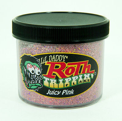 2oz - Lil' Daddy Roth Metal Flake Trippin' Series - Juicy Pink - Kustom Paint Supply
