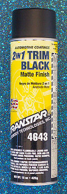 TRANSTAR 4643 2 in 1 Trim Black Matte Finish Oxide Aerosol - Kustom Paint Supply