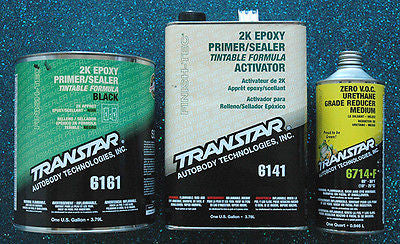 TRANSTAR 2k Epoxy Black Primer / Sealer 6161, 6141, 6714 Gallon Kit - Kustom Paint Supply