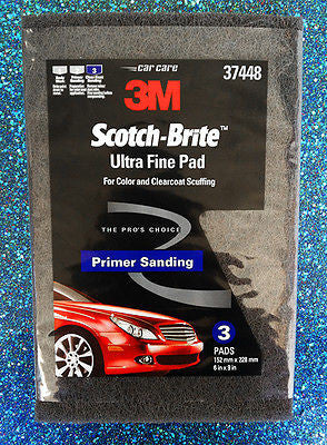 3M 37448 Scotch-Brite Gray Ultra Fine Scuff Pad 1PK - Kustom Paint Supply