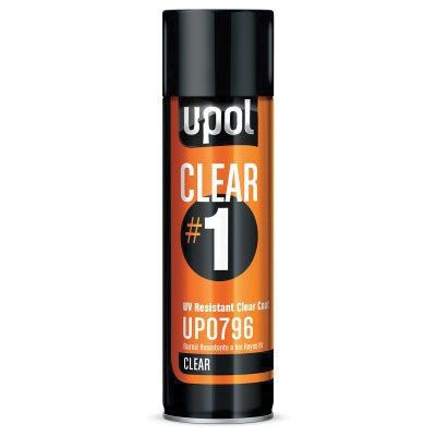 U-POL UP0796 CLEAR #1 High Gloss Clear Coat Aerosol